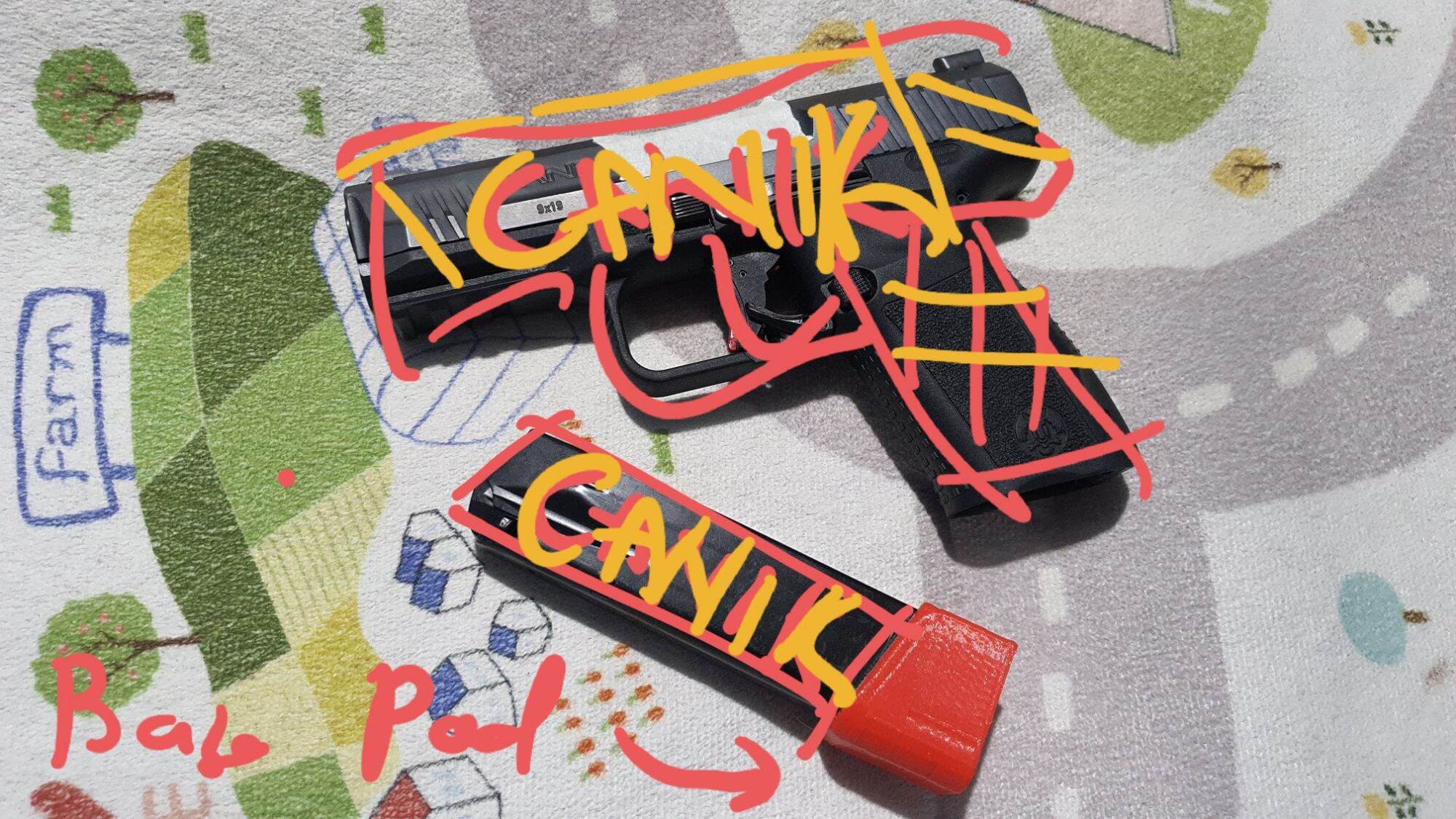 3d printed Caniks mags padz