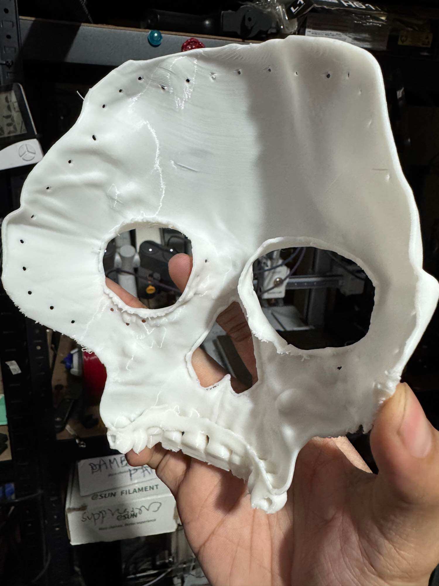 3d printed ghost COD skull mask