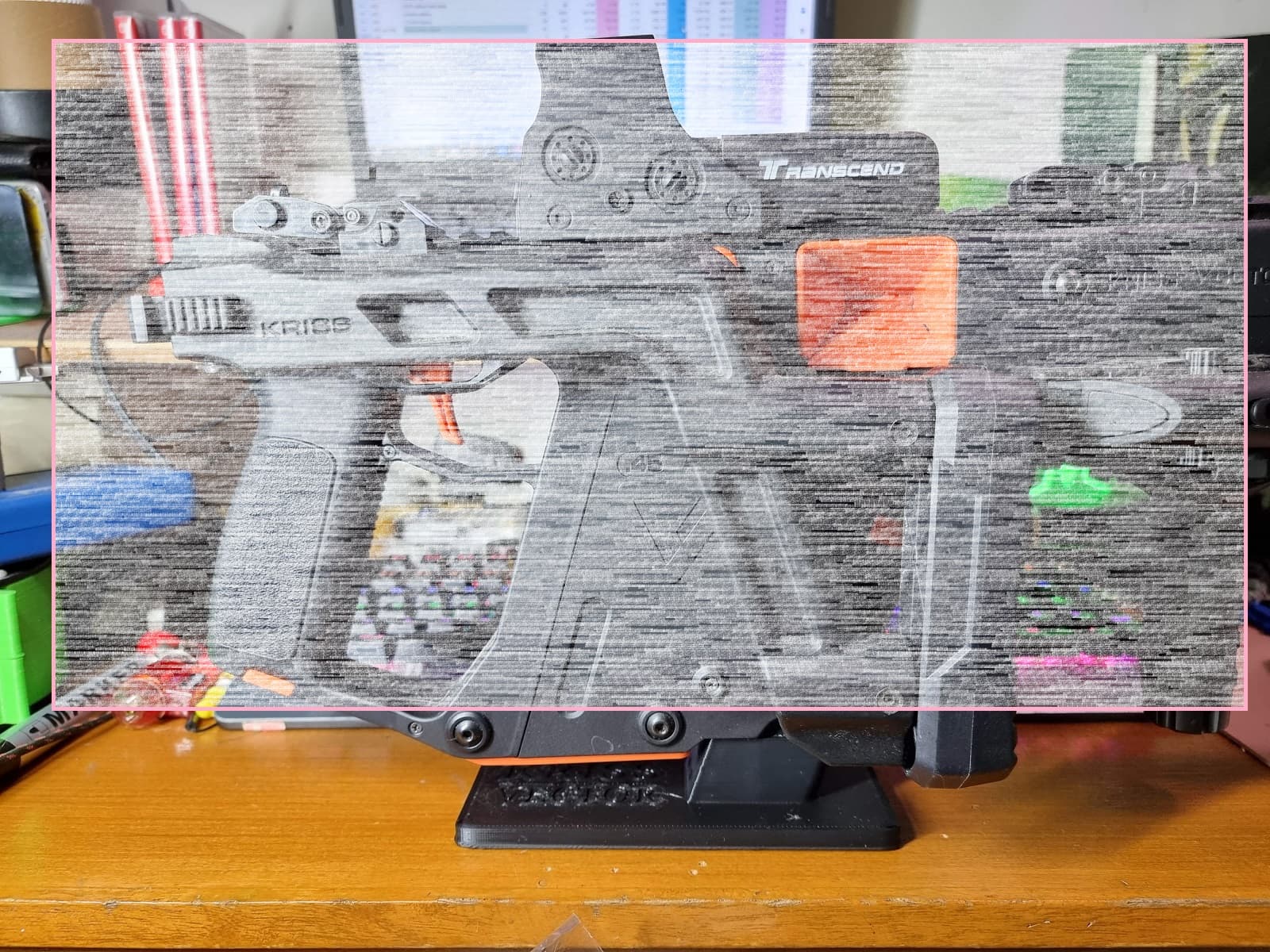 3d printed kriss vector toy stand