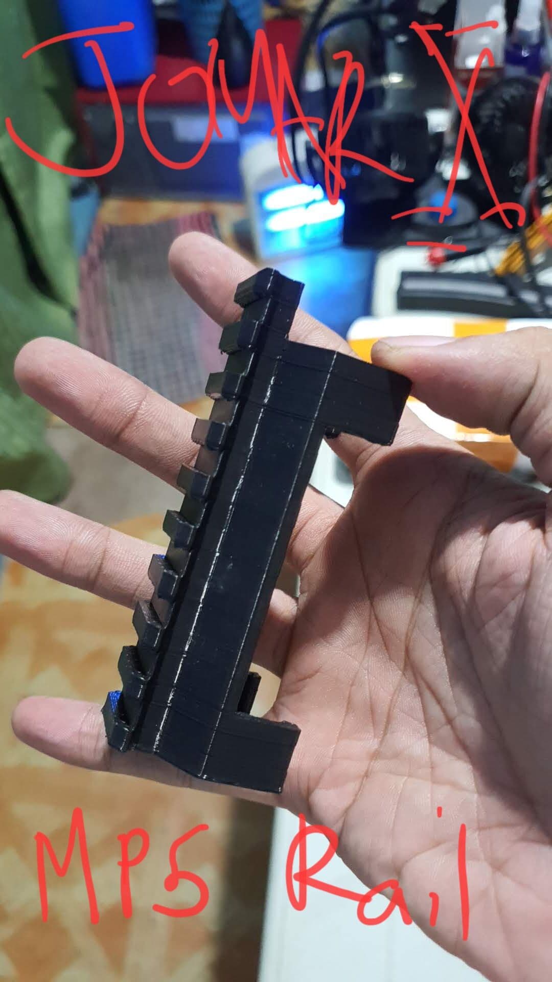 3d printed low profile MP5 railz